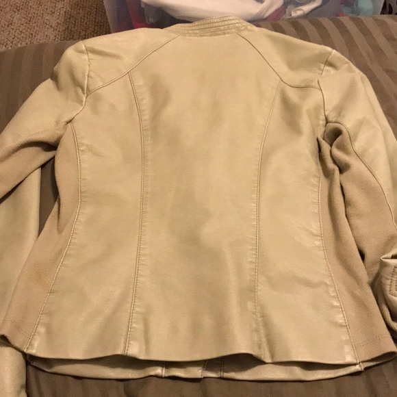 MotoStyle Tan Leather Jacket from Express ✨✨ - Picture 5 of 7